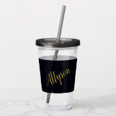 Gold glamour op maat acryl drinkbeker (Achterkant)