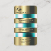 Gold Glass kan Blauwgroen vloeistoffen optisch mak Visitekaartje (Achterkant)