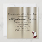 Gold Glimmer Red Glitter Shoes Sweet Sixteen Kaart (Achterkant)