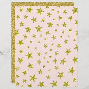Gold Glitt Regarder Star Scrapbook Papier
