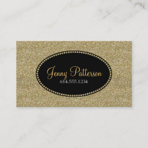 Gold Glitter 2  Elegant Girly Visitekaartjes