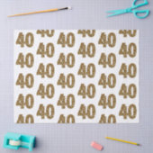 Gold Glitter 40th Birthday Tissuepapier (Craft)