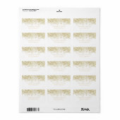 Gold glitter-adreslabel etiket (Full Sheet)
