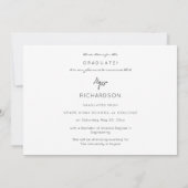 Gold Glitter Afstuderen Foto-aankondiging Kaart (Achterkant)