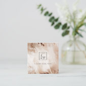 Gold Glitter Agate Marble Gift Certificate Logo Vierkante Visitekaartje (Staand voorkant)