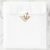 Gold Glitter Anchor Hart Sticker (Tas)