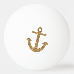 Gold Glitter Anchor Pingpongballen