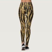 Gold Glitter Animal Print Leggings (Achterkant)