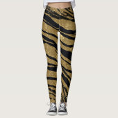 Gold Glitter Animal Print Leggings (Voorkant)