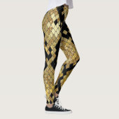 Gold Glitter Animal Print Leggings (Rechts)