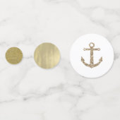 Gold Glitter Anker Nautisch Strand Tropische Parti Confetti (Achterkanten)