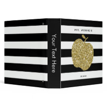 Gold Glitter Apple Black Stripes | Multomap leraar