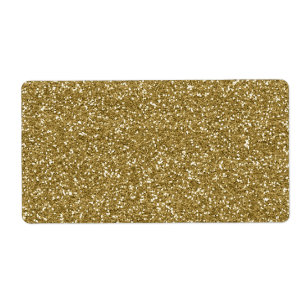Gold Glitter Background Sjabloon Etiket