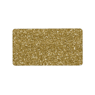 Gold Glitter Background Sjabloon Etiket