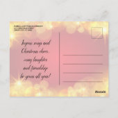 Gold Glitter Baubles kerstfeest uitnodiging (Achterkant)