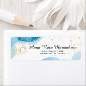 *~* Gold Glitter Beach Nautical Ocean Sun Rays Etiket (Insitu)