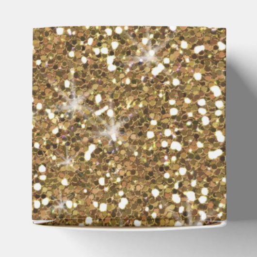 Gold Glitter bedrukt Bedankdoosjes (Bovenkant)