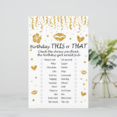 Gold glitter Birthday Dit spel (Staand voorkant)