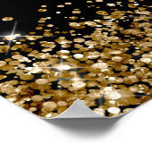 Gold Glitter Black 50th Birthday Welkom Poster (Hoek)