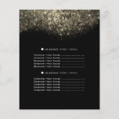 Gold Glitter Black Abstracte Confetti Flyer (Achterkant)