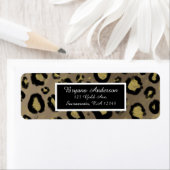 Gold Glitter & Black Leopard Sweet 16 Party Etiket (Insitu)