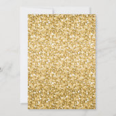 Gold Glitter Black Lijst-Afstuderen Kaart (Achterkant)