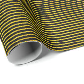 Gold Glitter Black Stripe Pattern Weddenschap Cadeaupapier (Rol Hoek)