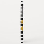 Gold Glitter Black Stripes Case-Mate iPhone Case (Achterkant/links)