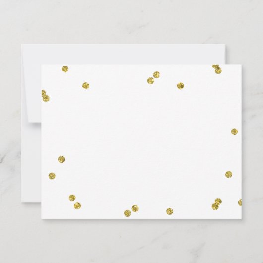 Gold Glitter Black | Vrijgezellenfeest dank u kaar Bedankkaart (Achterkant)