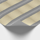 Gold Glitter Black White Stripe Camouflage Modern Cadeaupapier (Hoek)
