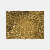 Gold Glitter Blanket Fleece Deken (Voorkant (Horizontaal))