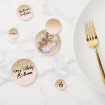 Gold Glitter & Blush Pink Confetti van 16 partijen