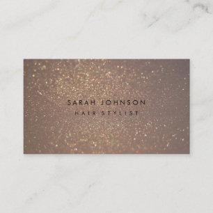 Gold Glitter Bokeh Hair Stylist Visitekaartjes