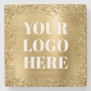 Gold Glitter Border and Folie Logo Stenen Onderzetter