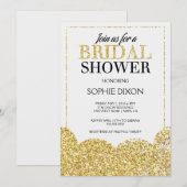 Gold Glitter Bridal Shower Kaart (Voorkant / Achterkant)