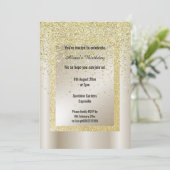 Gold Glitter Bronze Moderne All Occassion Custom Kaart (Staand voorkant)