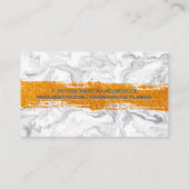 Gold Glitter Brushed | Moderne marmer Visitekaartje (Achterkant)