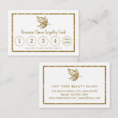 Gold Glitter Butterfly - Loyalty Kaart (Voorkant / Achterkant)