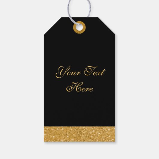 Gold Glitter Cadeaulabel (Achterkant)