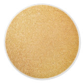 Gold Glitter Ceramic Knob. Keramische Knop (Voorkant)