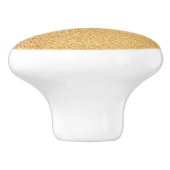 Gold Glitter Ceramic Knob. Keramische Knop (Zijkant)