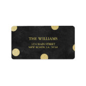 Gold Glitter Chalkboard Mailing Labels (Voorkant)