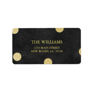 Gold Glitter Chalkboard Mailing Labels