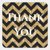Gold Glitter Chevron Hartelijk dank, Stickers (Voorkant)