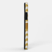 Gold Glitter Chevron Monogram iPhone Case-Mate iPhone Case (Achterkant/rechts)