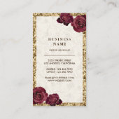 Gold Glitter Chocolate Cake Pastry Chef Bakery Visitekaartje (Achterkant)