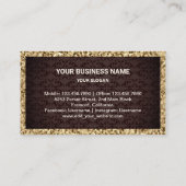 Gold Glitter Chocolate Cupcake Pastry Chef Bakery Visitekaartje (Achterkant)