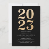 Gold Glitter Class of 2022 Graduation Party Kaart (Voorkant)