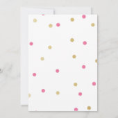 Gold Glitter Confetti Birthday Kaart (Achterkant)