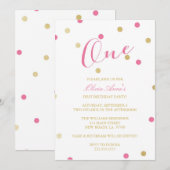 Gold Glitter Confetti Birthday Kaart (Voorkant / Achterkant)